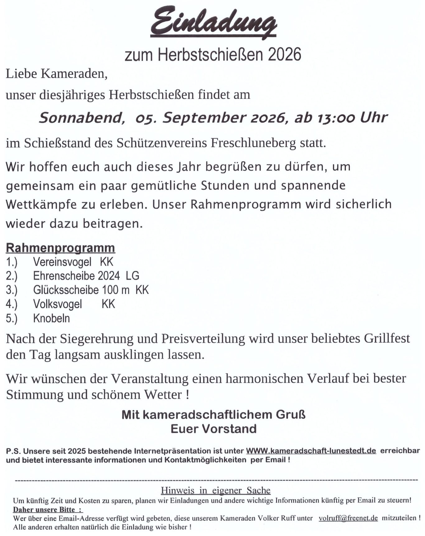 Der alte und der neue Vorstand